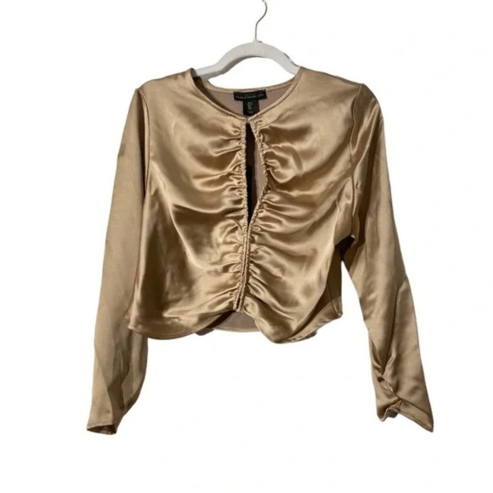 NWT House of Harlow 1960 Ruched-Front Top